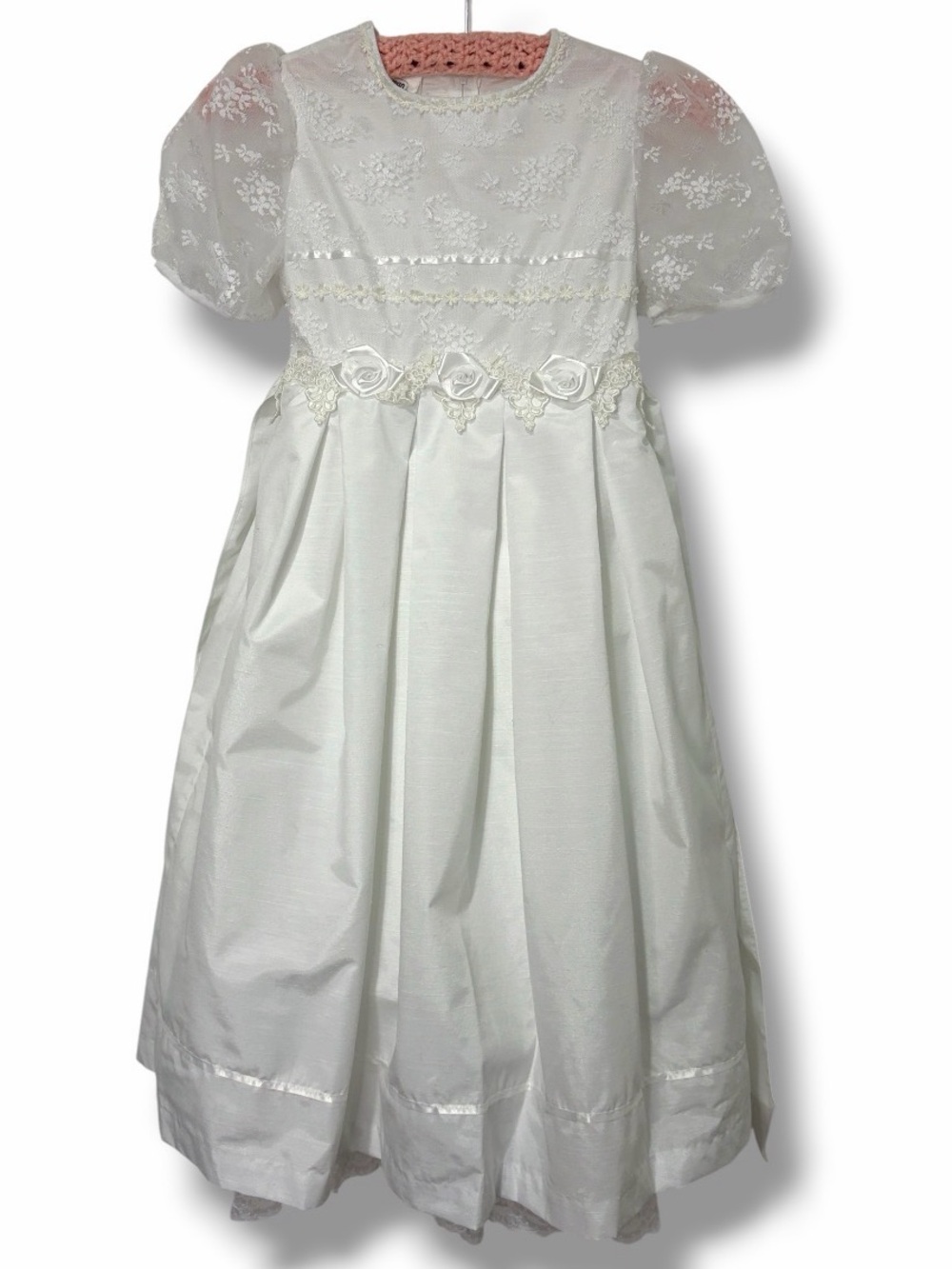 Bonnie Jean First Communion Dress Girls Size 8 Wedding Baptism Lace Ruffles Full
